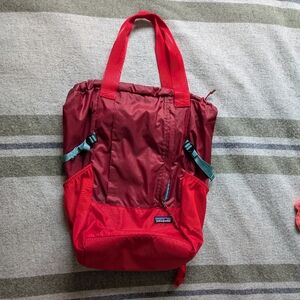 Patagonia Lightweight Travel Tote - Red, Maroon, and Teal